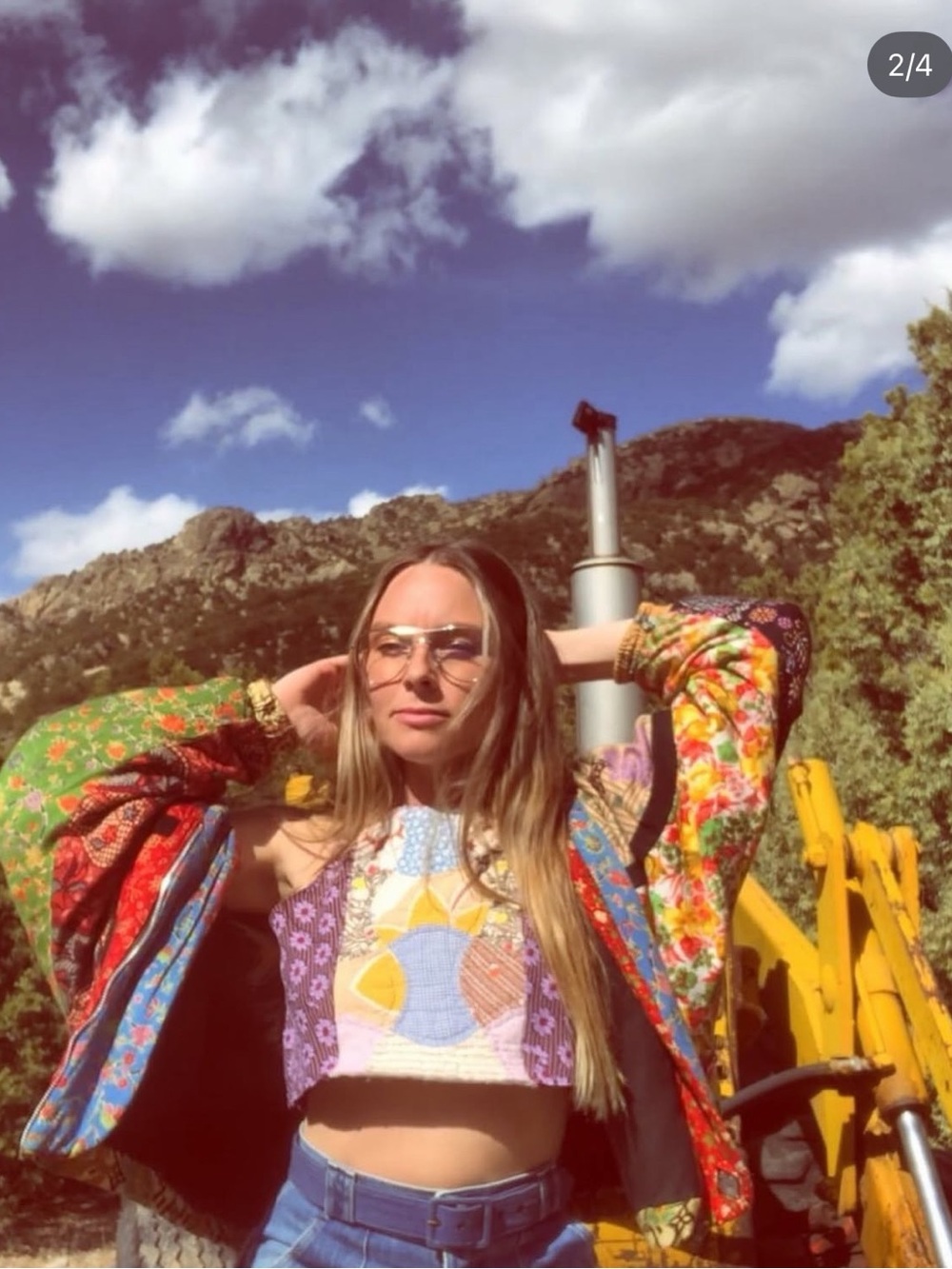 Vintage Multicolor Patchwork Bomber Jacket